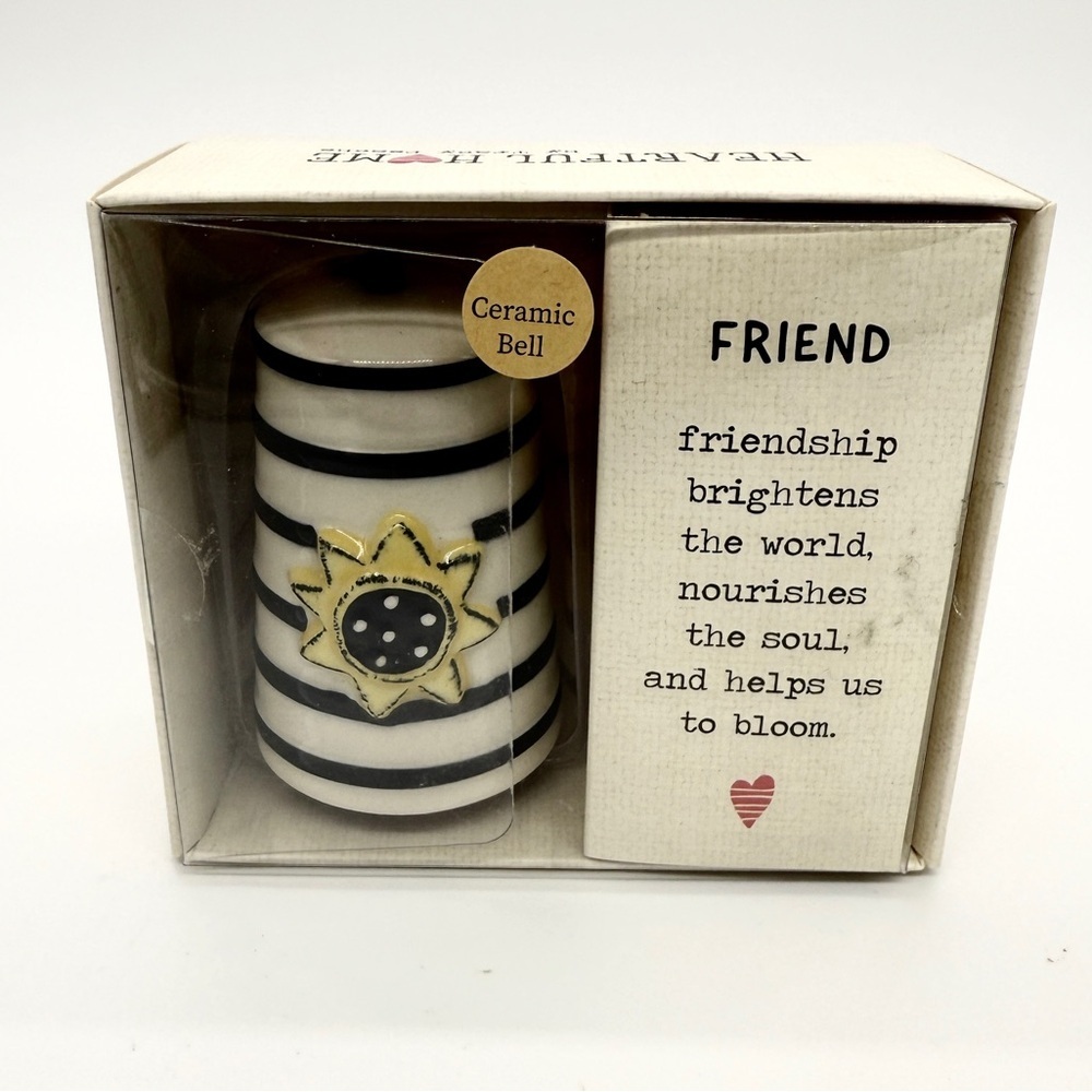 Demdaco Heartful Home Ceramic Bell - Friend